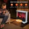 Costway 27'' Electric Fireplace Heater Freestanding 1400W Remote Control Timing Function Brown/Black/White